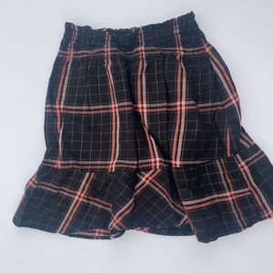 Girls Madras plaid skirt